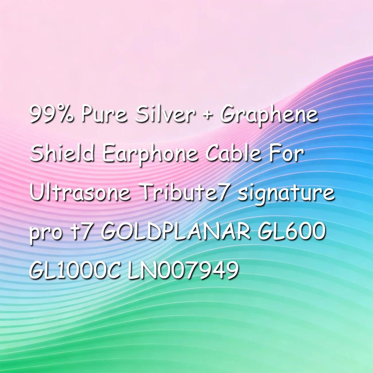 Cable para auriculares con escudo de grafeno y plata pura al 99% para Ultrasone Tribute7 signature pro t7 GOLDPLANAR GL600 GL1000C LN007949