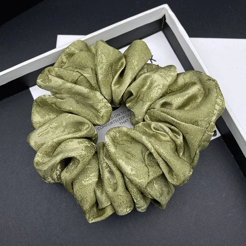 Satin Plissiertes Polka Dot Scrunchie 2026 Neuer Stil Haargummi Hoher Pferdeschwanz Haarband Elastisches Gummiband Haarbündel – Detail 6