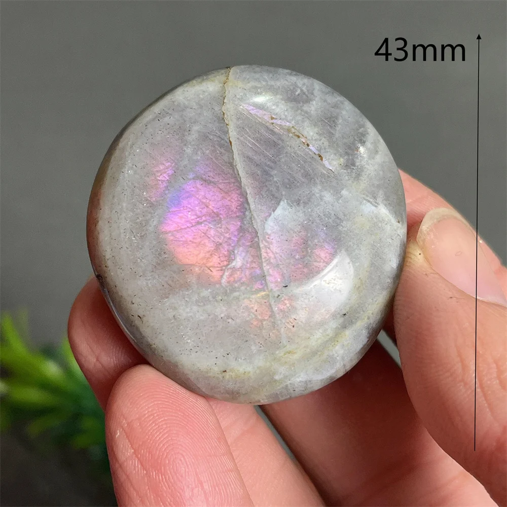 Labradorite Natural Stones Quartz Crystal Palm Blue Light Feldspar Golden Moonstone Mineral Samples Specimen Home Decoration
