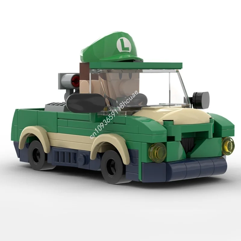 156 Uds. MOC Hot Wheels Luigi Mariose modelo bloques de construcción juguete para montar DIY regalos de navidad Idea ladrillo cumpleaños