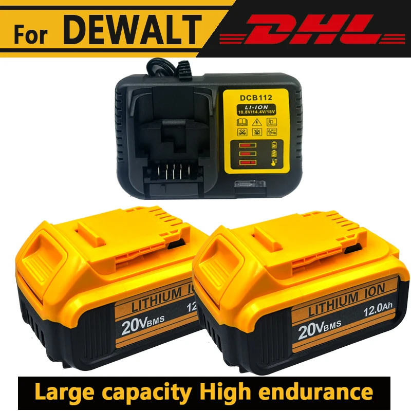 2025 100% nueva batería de repuesto de litio 20V/60V 6,0-12.0Ah para Dewalt DCB184 DCB200 DCB182 DCB180 DCB181 DCB182 DCB201