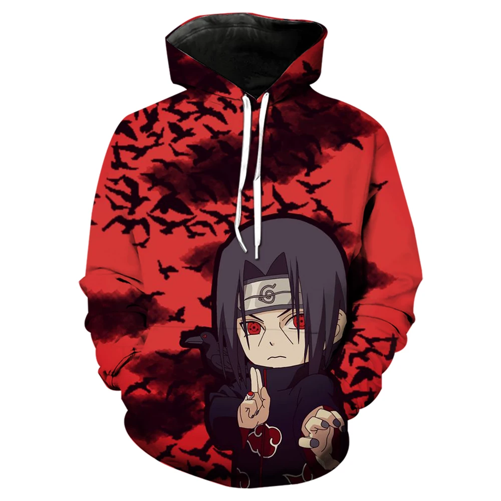 2024 New Classic Japanese Comics Fashion Trend Naruto Clothes 3D Hooded Sweatshirt Men And Women 6 sold