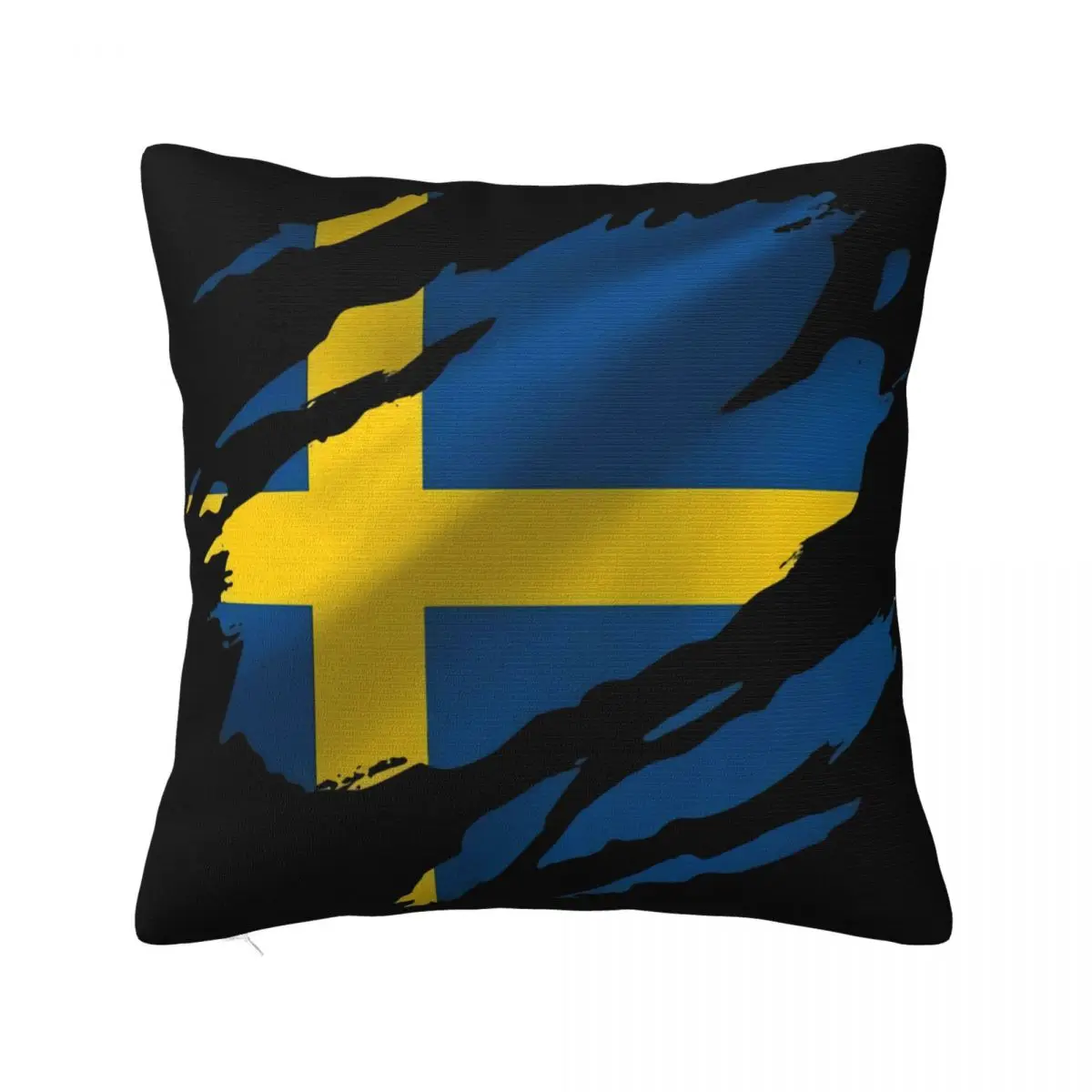 Torn Sweden Flag Mens Swea Swedish Stockholm Country National Football Game Pillow Case