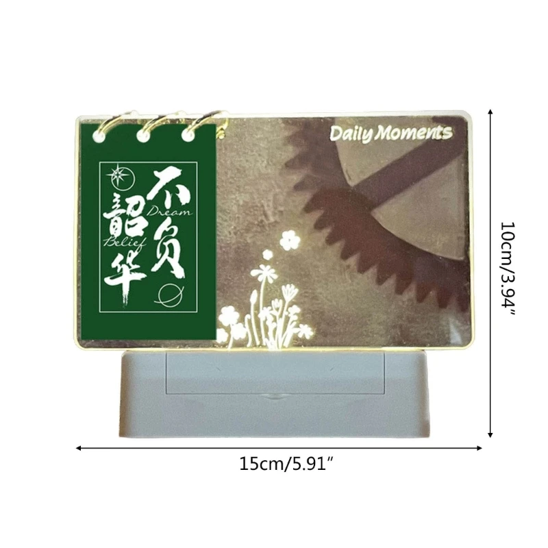 448F قابل للمسح متوهجة الكتابة على الجدران المجلس لمذكرة مكتب موجه مع قلم التقويم