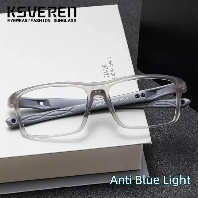 Square Photochromic Reading Glasses Anti Slip Sports Glasses Men Optical Glasses Prescription Glasses Eyewear Frame KSVEREN