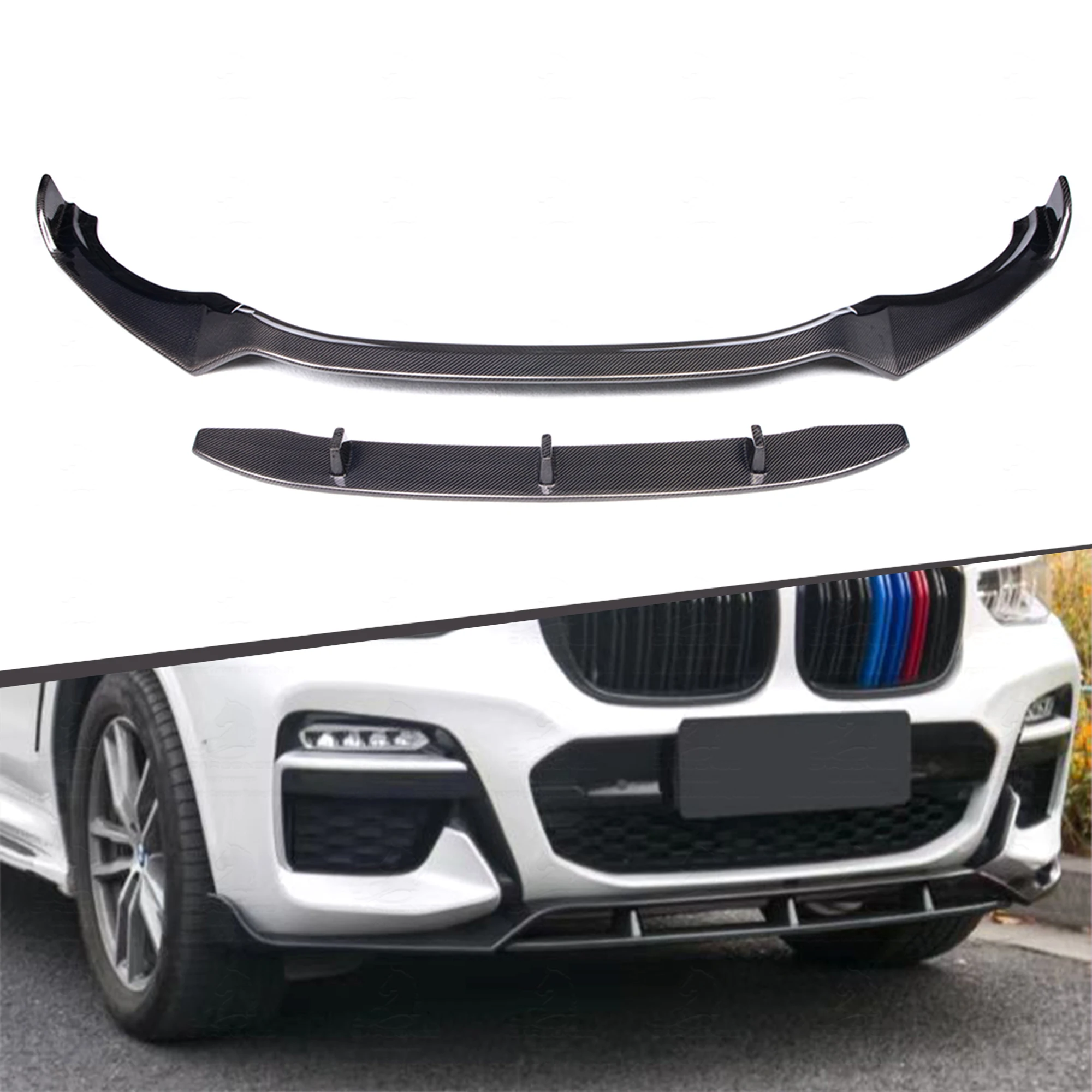 

Modification Car Parts Auto Parts Front Bumper Lips MP TYPE Carbon Fiber for X3 G01 X4 G02 2018-2021