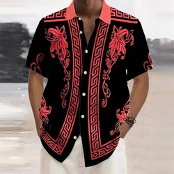12 color men's shirt Hawaiian shirt short-sleeved shirt outdoor leisure super large size XS-6XL comfortable soft fabric