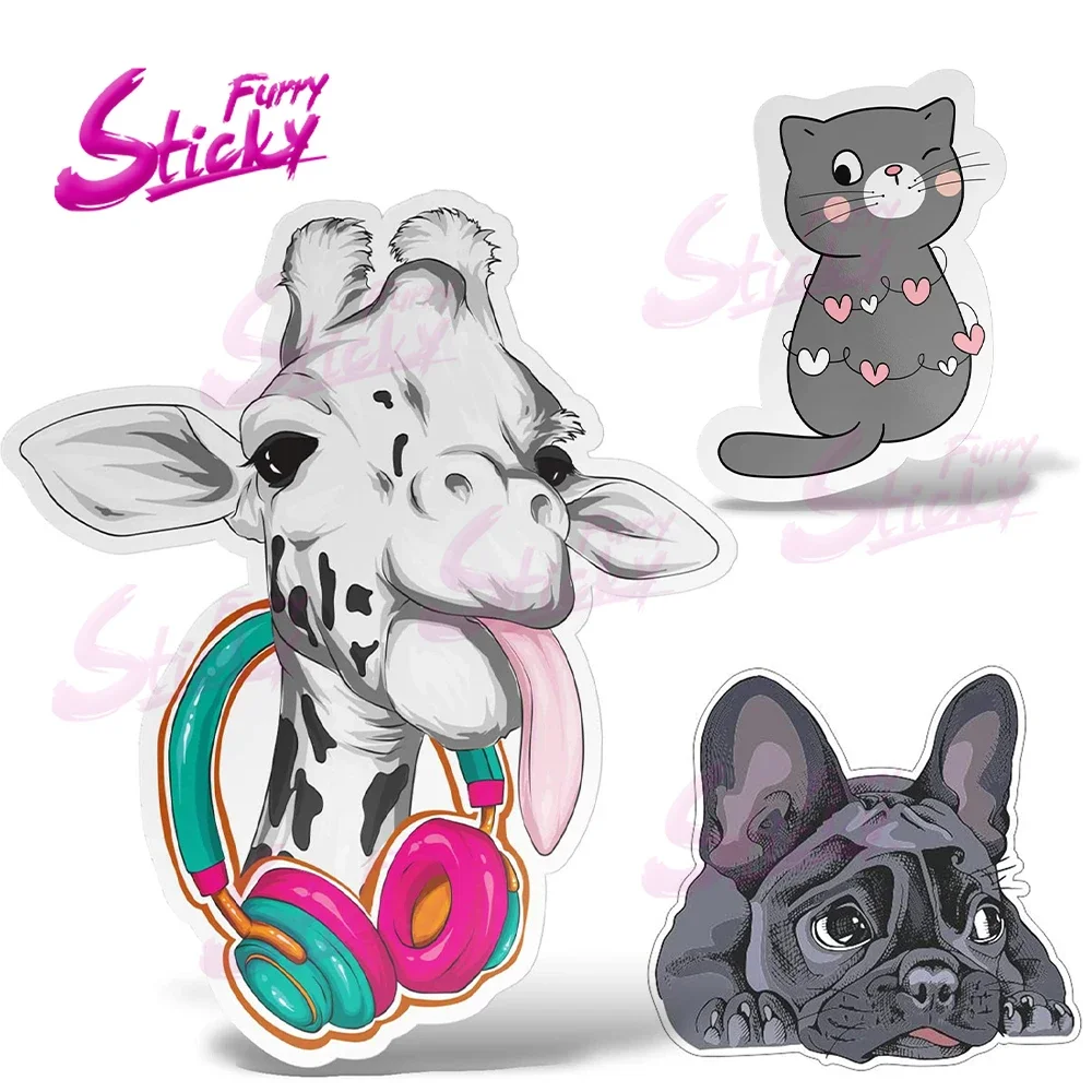 

Funny Giraffe Vinyl Car Stickers - Waterproof Decals for Cars, Trucks, SUVs,Window ,Bumper, Laptop