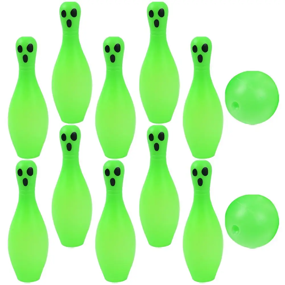 

Glow-in-the-dark Bowling Set 20CM Halloween Ghost Luminous Balls for Party Indoor Outdoor Family Fun Games Toy