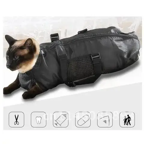 Breathable Pet Bag Double Shoulder Backpack Foldable Mesh Puppy Cat Dog Sack Carrying Front Bag Outdoor Travel Pet Supplies