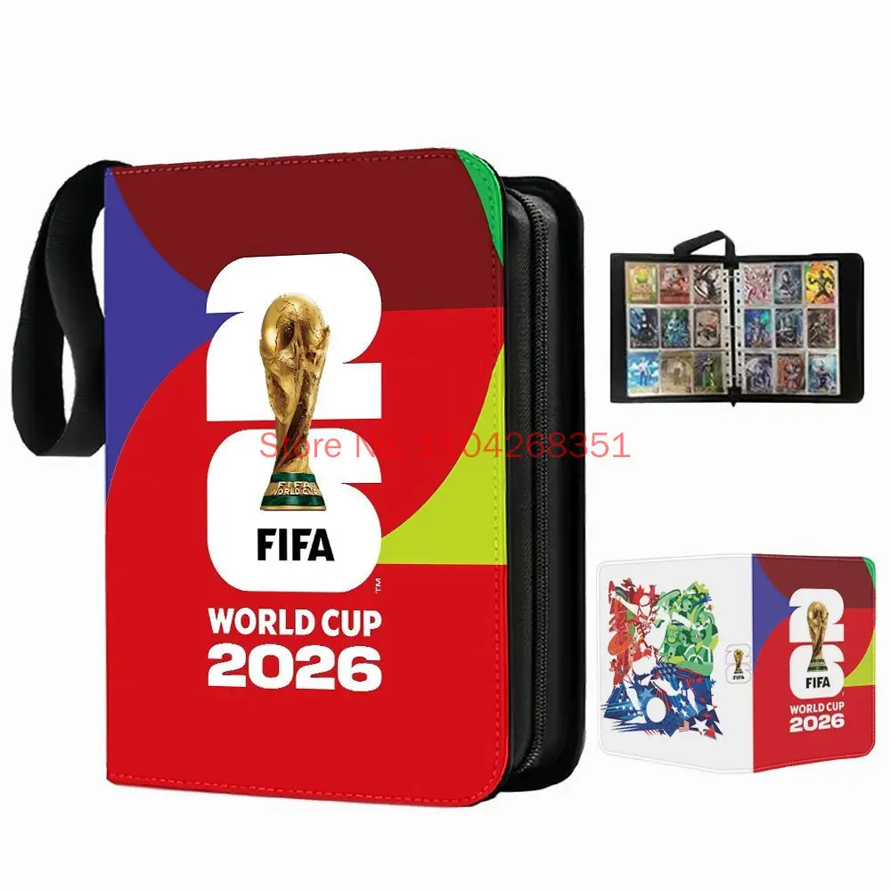 2026  Football Star Ronaldo Messi Mbappé 400/900pcs Album Book Folder Card Slots Collections Zipper Card Binder Toys Gifts - view 3