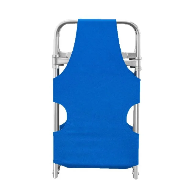 Portable Two-Part Folding Ambulance Stretcher with Canvas Cover and Seat Belt for Medical Emergency First-Aid