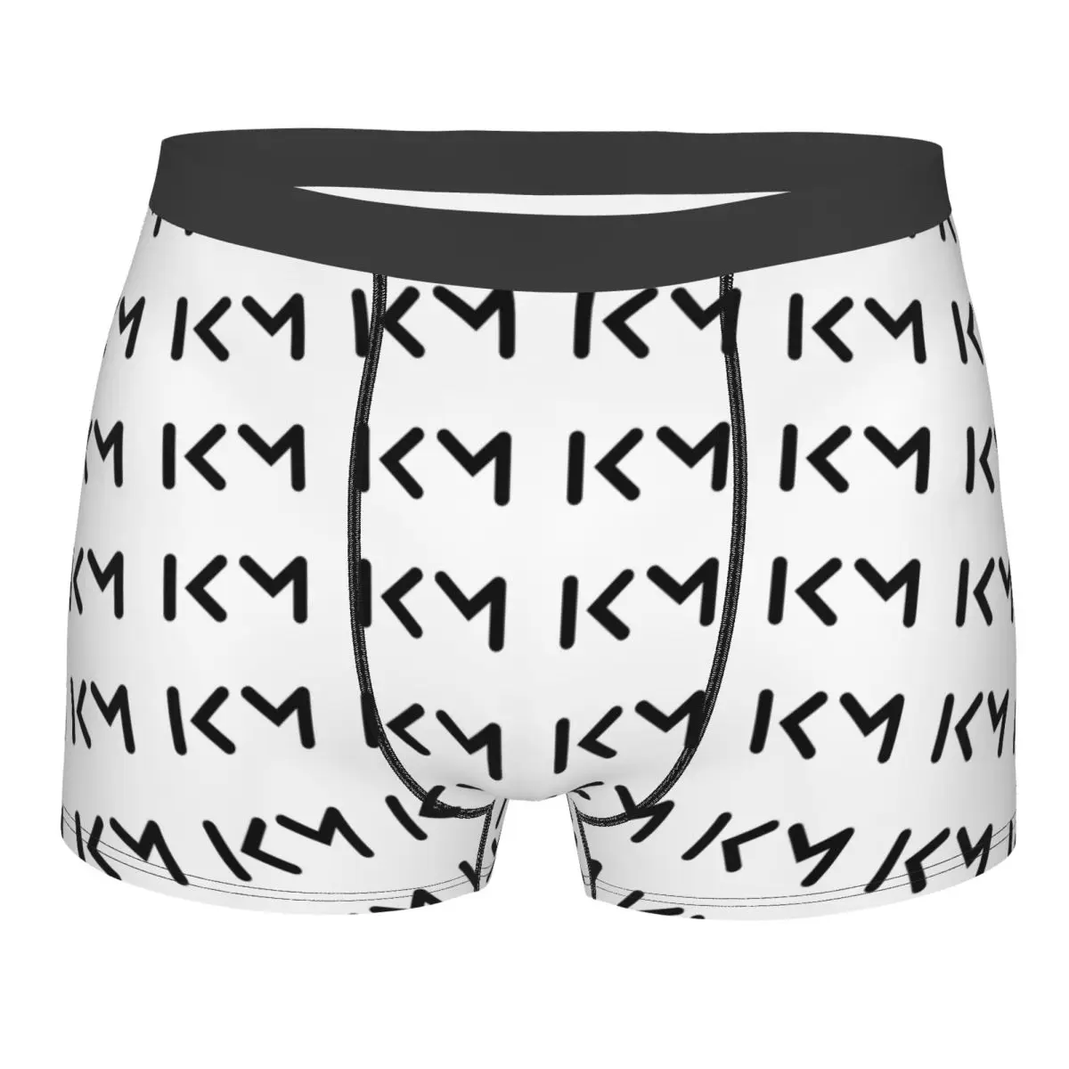 Men's Punk KM Mbappe Underwear Soccer Hip Hop Novelty Boxer Briefs Shorts Panties Homme Breathable Underpants Plus Size