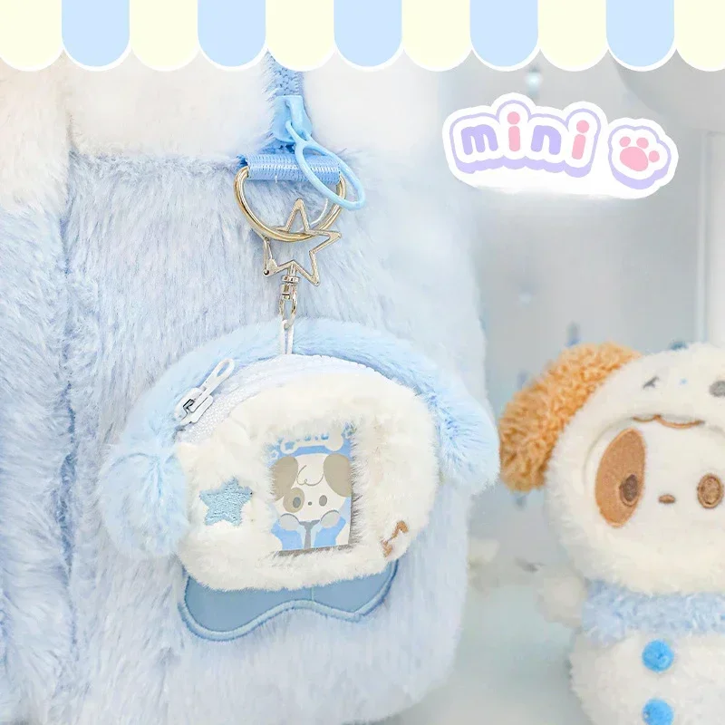 1 قطعة Kawaii فروي حقيبة سماعة الاذن لطيف الكرتون الحيوان شارة دبوس حامل Kawaii المدرسية قلادة الاطفال هدية موضة سماعة حقيبة