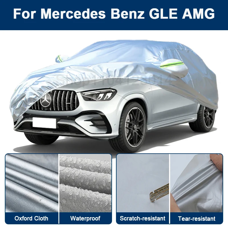 

Всепогодный чехол для автомобиля Mercedes-Benz GLE AMG с отражающими полосами, водонепроницаемый, снегозащитный, пылезащитный, с защитой от УФ-излучения, аксессуары для экстерьера