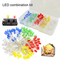 150-500PCS 3mm 5mm LED Diodes Assorted Kit White Green Red Blue Yellow LED Light Emitting Diode Electronic Kit Indicator Lights