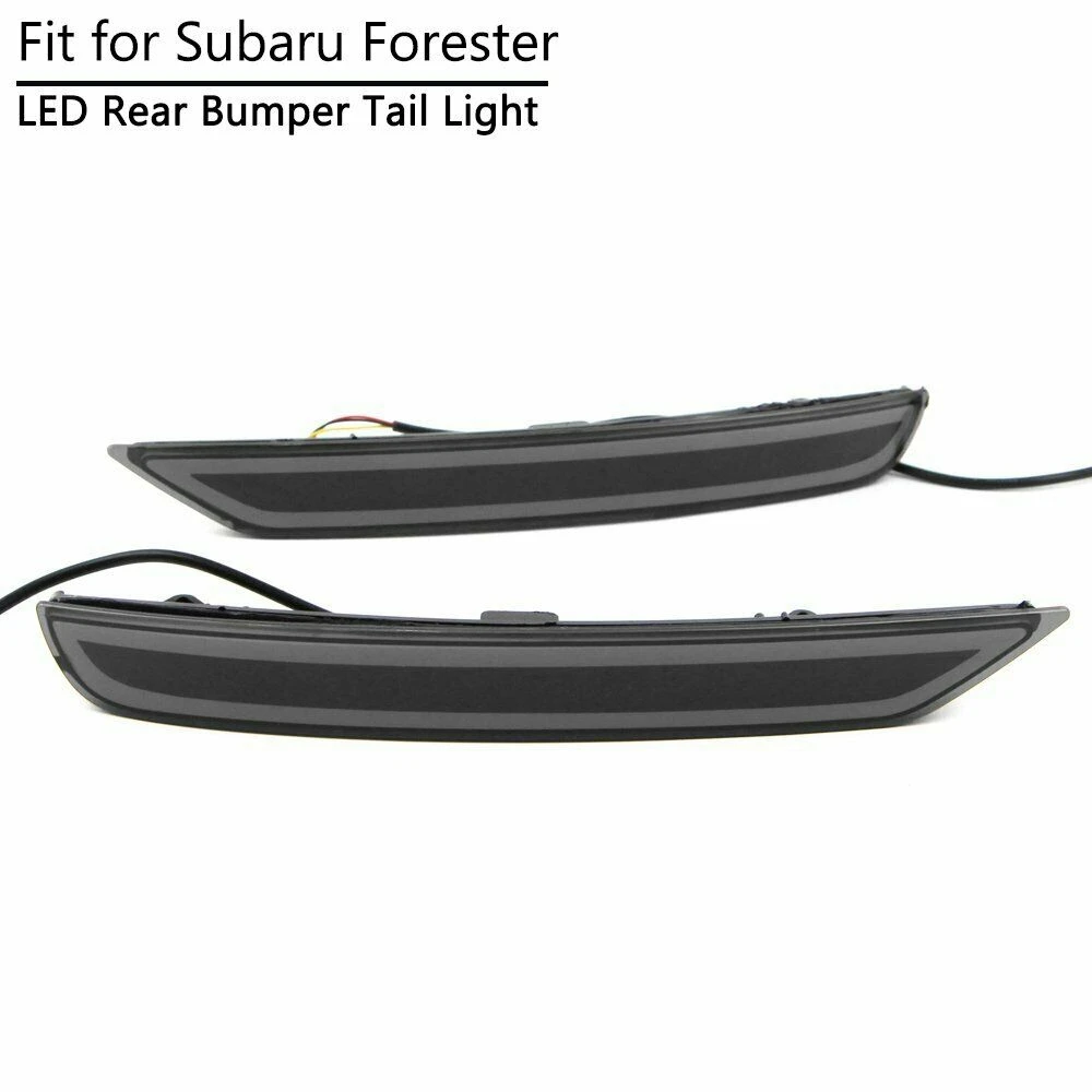 

Пара светодиодных задних бамперных фонарей-отражателей A57E-1 для Subaru Forester 2008-2019: ходовые огни, стоп-сигналы, противотуманные фары