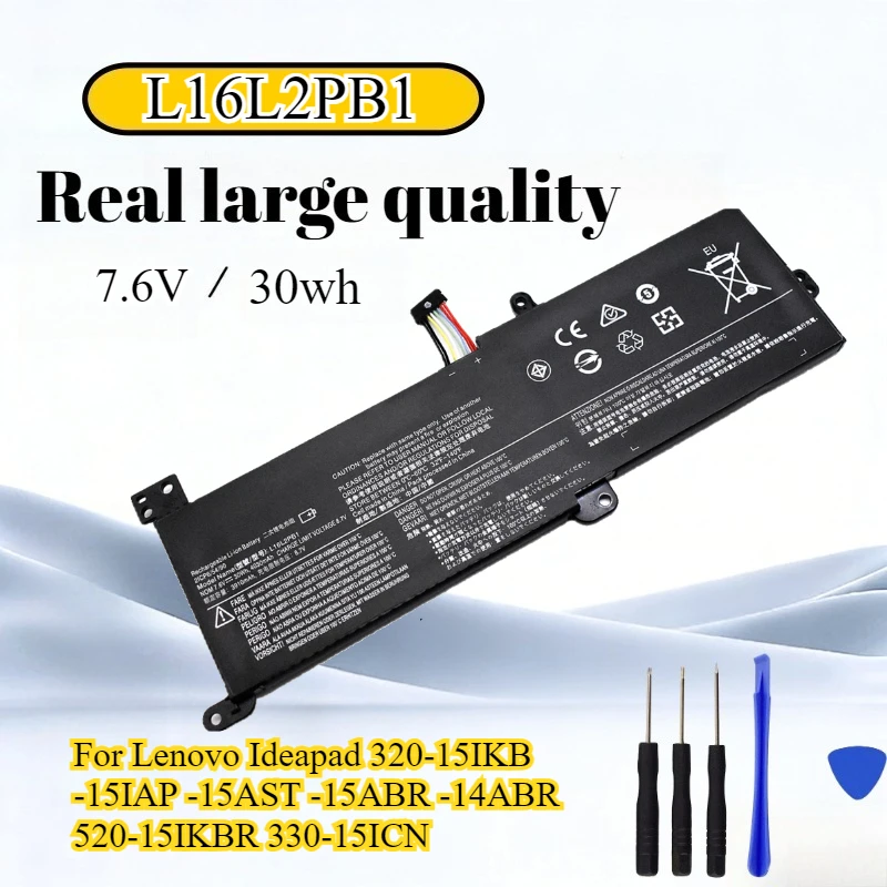 

30WH L16L2PB1 L16M2PB1 Laptop Battery For Lenovo Ideapad 320-15IKB -15IAP -15AST -15ABR -14ABR 520-15IKBR 330-15ICN With Tools