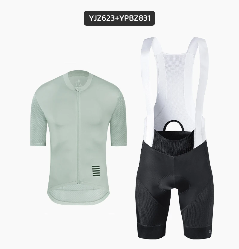 Ykyw Sommer Herren Rad trikot setzt Kurzarm Rad trikot Träger hose Fahrrad bekleidung atmungsaktive MTB Fahrrad Kleidung Anzüge – Detail 10