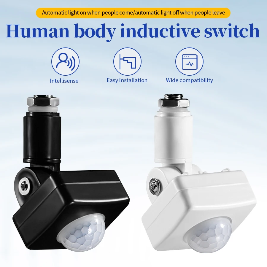 AC85-265V Motion Sensor Switch Delay Adjustable Infrared Human Body Induction Detector For Household Indoor Light Sensor