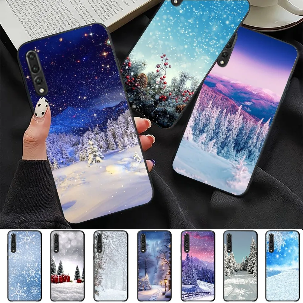 

Winter Snow Phone Case For Huawei P 8 9 10 20 30 40 50 Pro Lite Psmart Honor 10 Lite 70 Mate 20lite