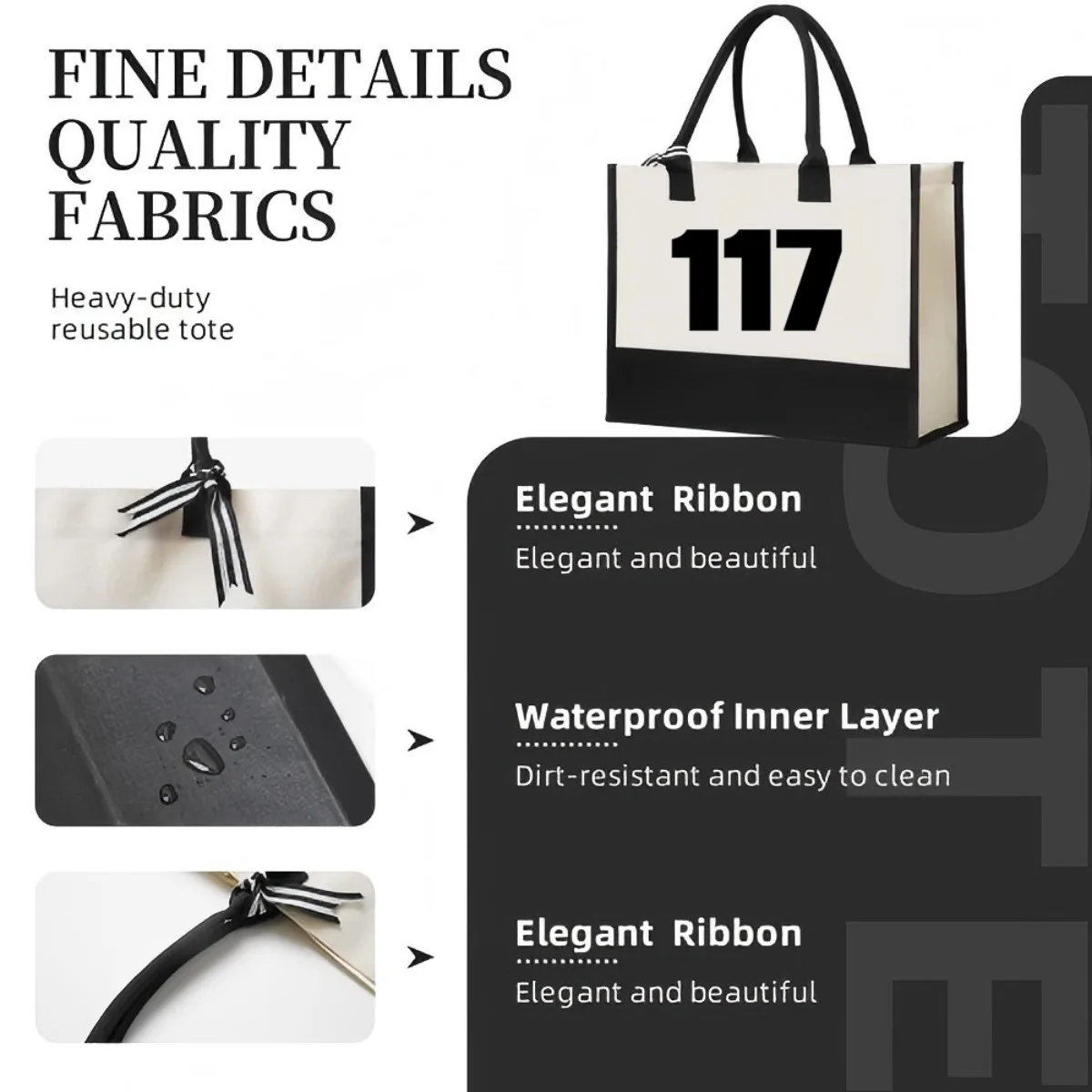 117 2026 وصول جديد موضة عملية واسعة قابلة لإعادة الاستخدام حمل حقيبة نمط طباعة 2 لهجة الثقيلة حقيبة كتف كبيرة طوال اليوم #5