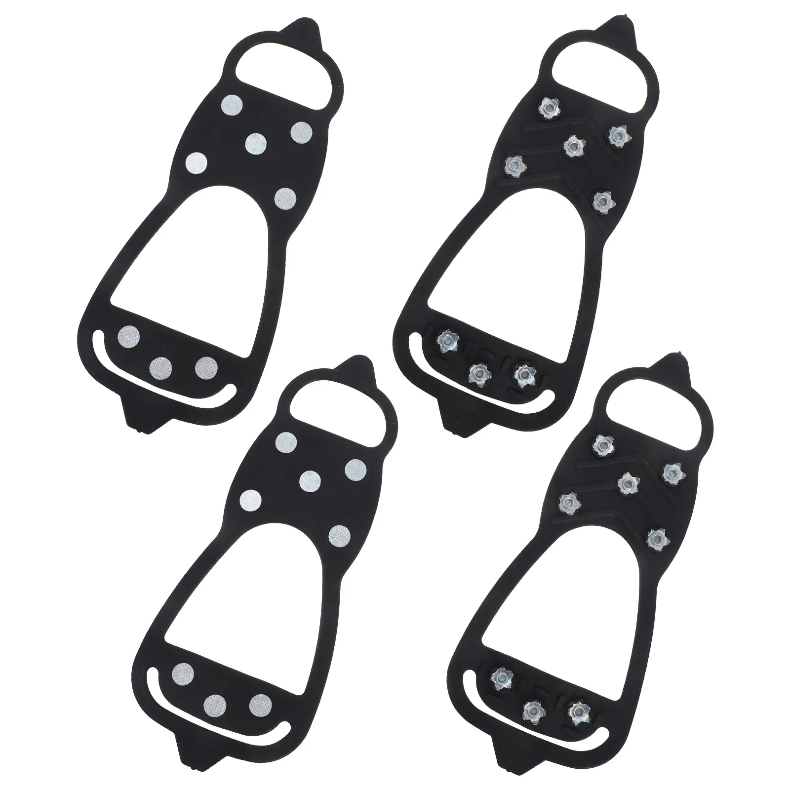 2 pçs anti-skid spikes botas crampons para escalada chuteiras cobre equipamentos polainas caminhadas obter torrado