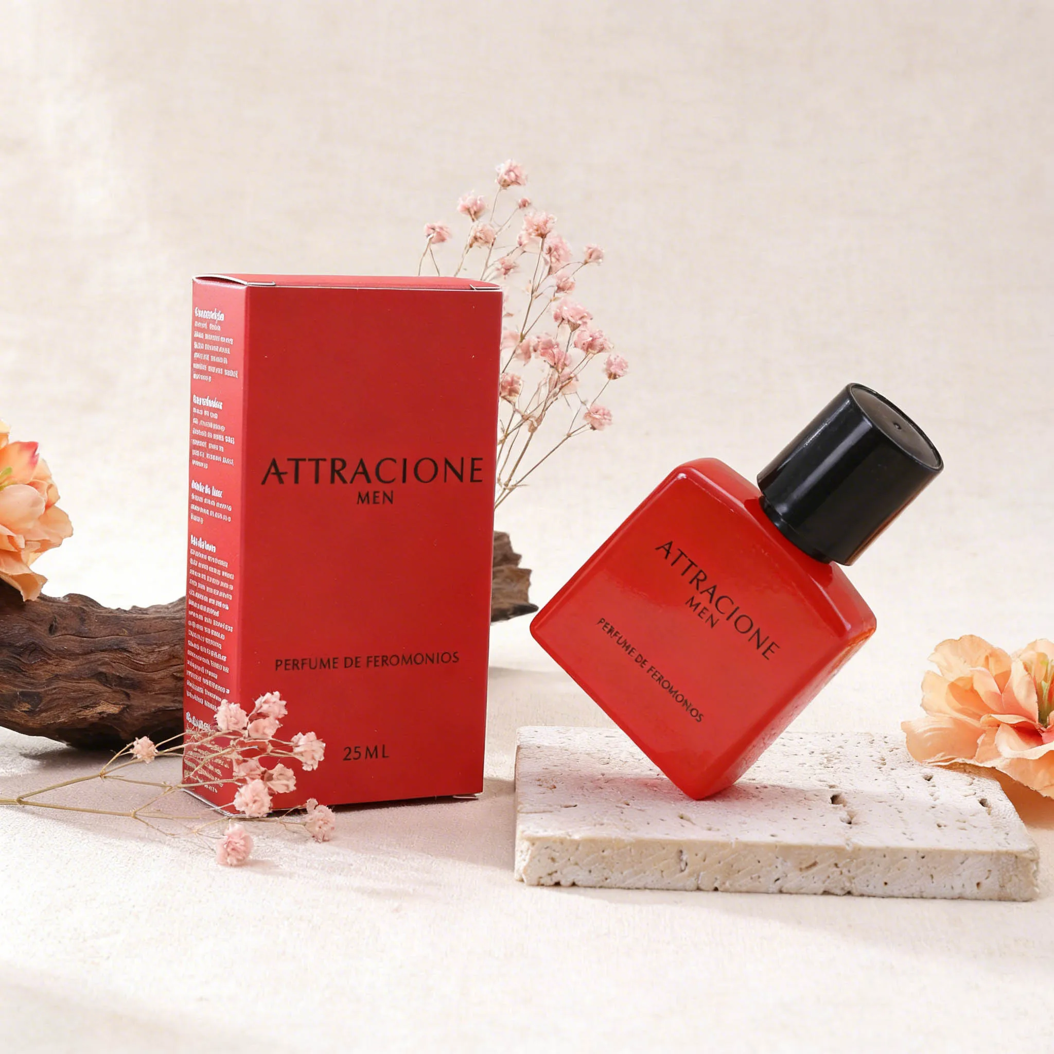 

Мужской парфюм с феромонами ATTRACIONE, свежий аромат цитрусовых и амбры, спрей 25 мл