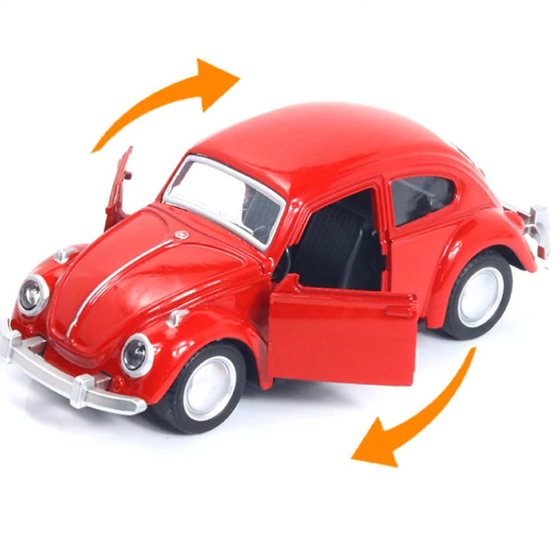 Beetle Vintage Classic Car Model,Kids Toy Car,Alloy Vehicle Model,Cake Decoration Accessories,1:36