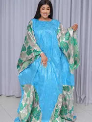 Organza broccato Bazin Riche abiti lunghi formato libero di alta qualità Bazin Riche Dashiki Robe per le donne africane festa di nozze abbigliamento