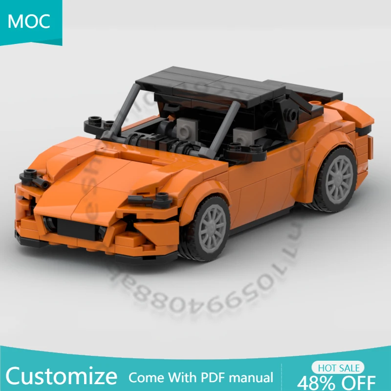 

328 PCS Build Your Dream Car MX-5 Miata (ND) (76918 alt) MOC Customize Modular Building Block Popular DIY Boys Toy Birthday Gift