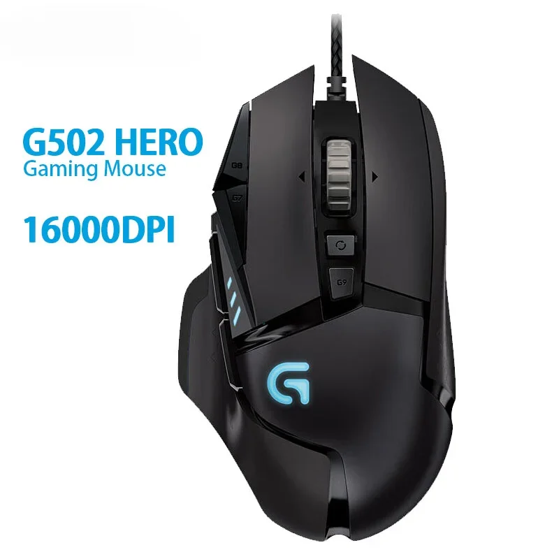 G502 HERO Performance Gaming Mouse Engine with 16,000 DPI Programmable Tunable LIGHTSYNC RGB for Mouse Gamer