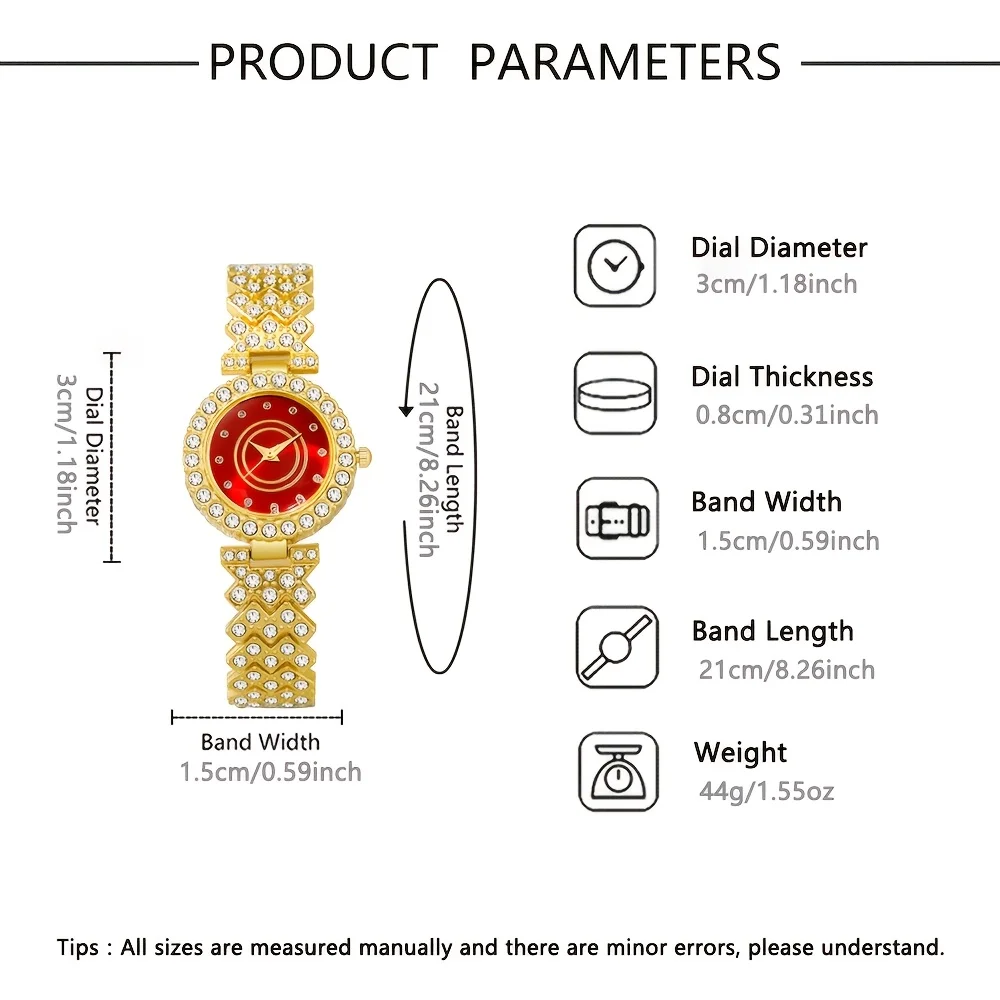 Questo elegante set regalo per orologio da donna da 6 pezzi presenta un set di gioielli con ciondolo a goccia elegante, romantico e lussuoso abbinato a