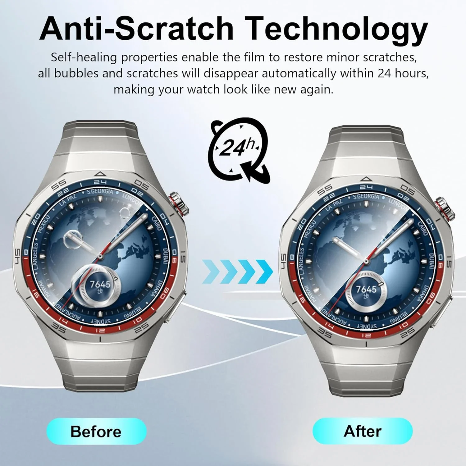 

3PCS Watch Films for Huawei Watch GT5 41/46mm GT5Pro 42/46mm Tempered Glass Screen Protectors HD Clear Easy To Install Film