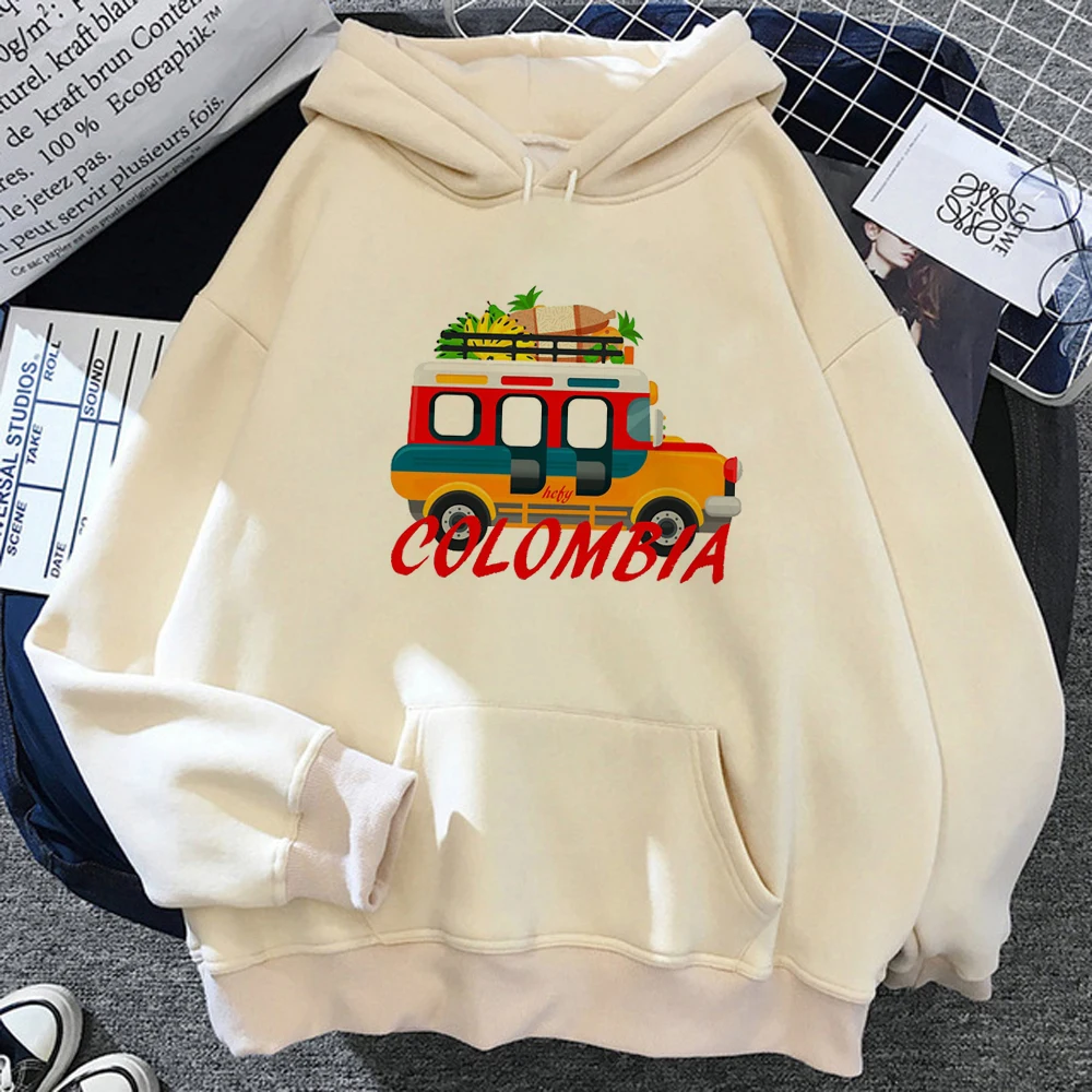 

Colombia hoodies women sweat y2k Winter Korean style funny pulls female aesthetic pulls