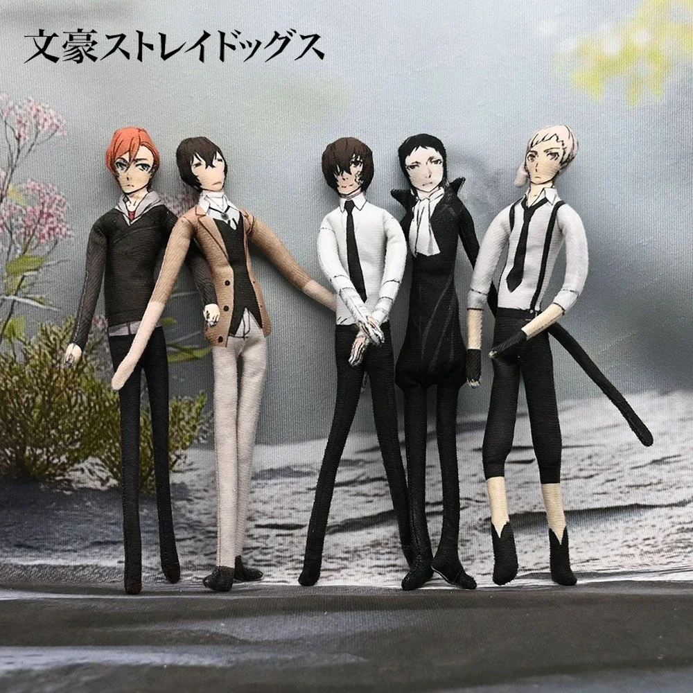 

Anime Bungo Stray Dogs Dazai Osamu Nakajima Atsushi Cosplay Doll Plush Cotton Doll Slender Twistable Shape Room Decoration Gift