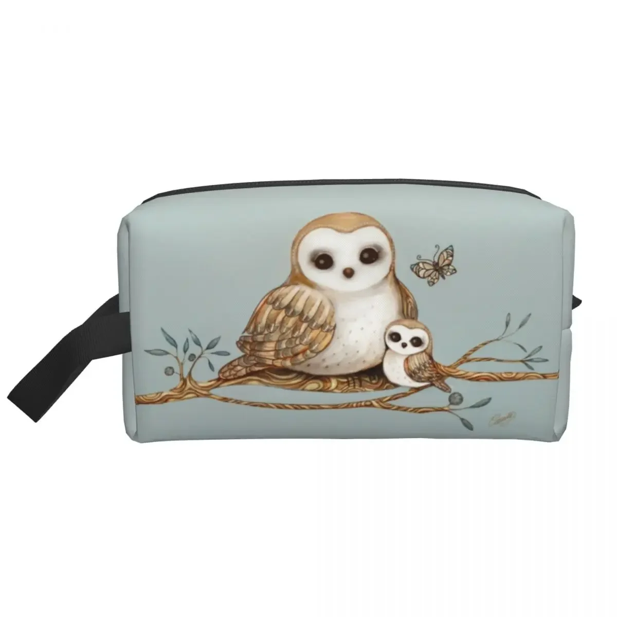 Fashion Baby Barn Owl Travel Toiletry Bag for Women Wildlife Bird Makeup Cosmetic Organizer Beauty Storage Dopp Kit