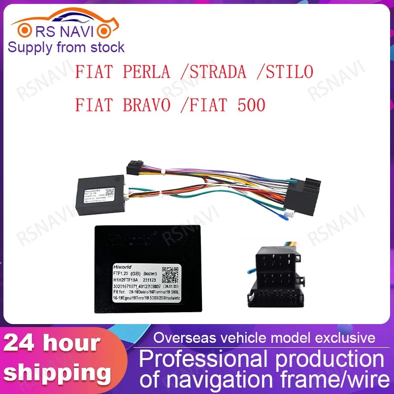 Android Radio Car16pin Wiring Harness Adapter Canbus Box Decoder Power Cable For Fiat 500 BRAVO PERLA Fiorino Strada Stilo