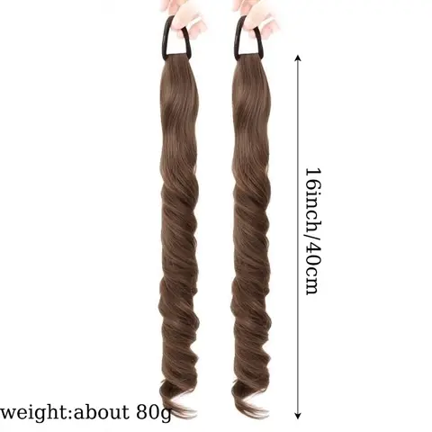 10 best sales भूरे रंग की पोनीटेल विग - №3