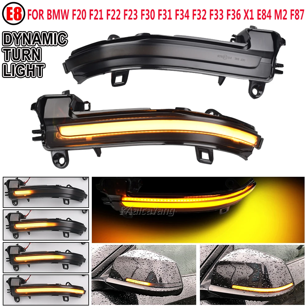 

LED Dynamic Turn Signal Side Mirror Sequential Light Lamp For BMW 1 2 3 4 Series F20 F21 F22 F23 F30 F31 F32 F33 F34 X1 E84 i3