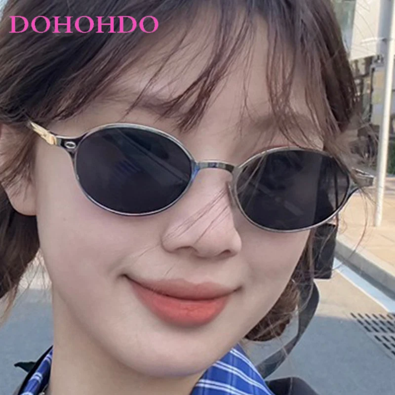 

Small Oval Punk Sunglasses Women Men Metal Frame Hip Hop Sun Glasses Female Driving Travel Eyewear UV400 Очки Солнечные Женские