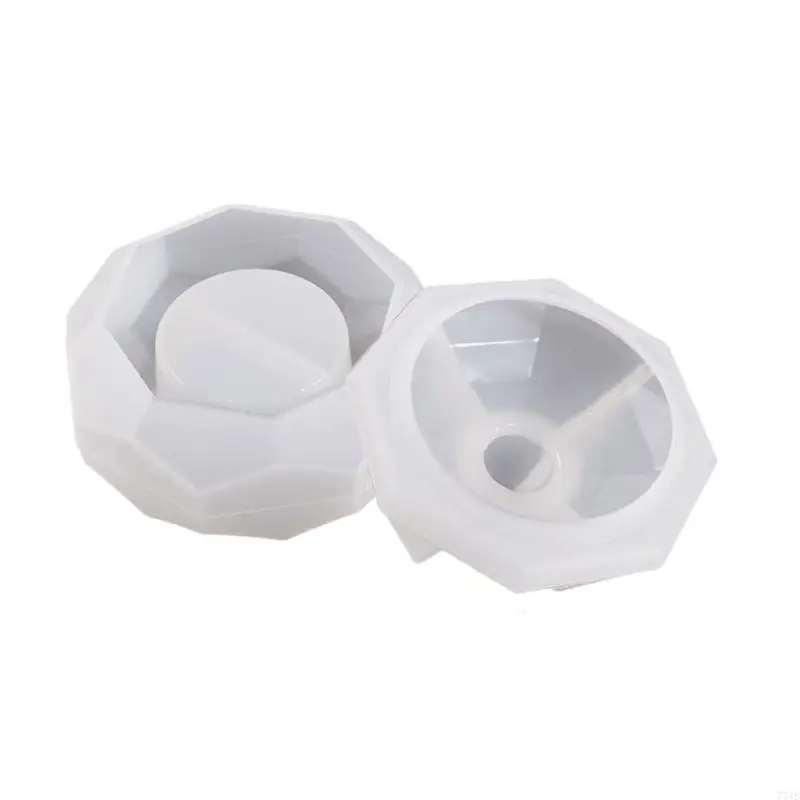 77JB Section hexagonale miroir Moule bougeoir en silicone pour coulée époxy en résine