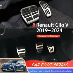 Auto Pedal Für Renault Clio V Lutecia Mitsubishi Colt 2020 2021 2022 2023 ~ 2025 Auto Fuß Abdeckung Pad edelstahl Auto Zubehör