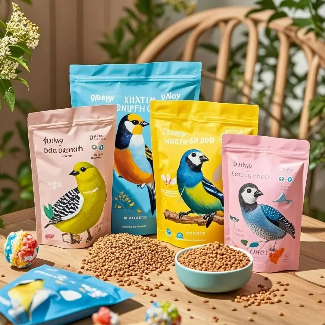 Bolsa de embalaje Ziplock de papel de aluminio de pie, bolsas de alimentación para peces, bricolaje, café Matcha, té, aperitivos, galletas