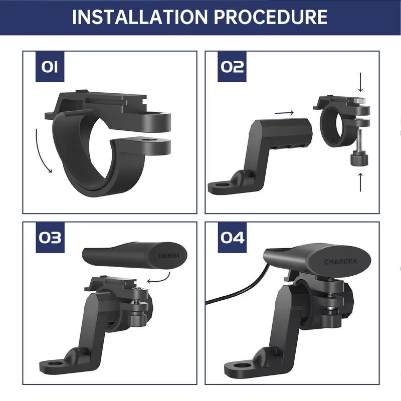 Motorfiets Mobiele Telefoon Houder Mount Motorfiets Snelladers Motorfiets Snellader Snellaadpoort Voor Motoren