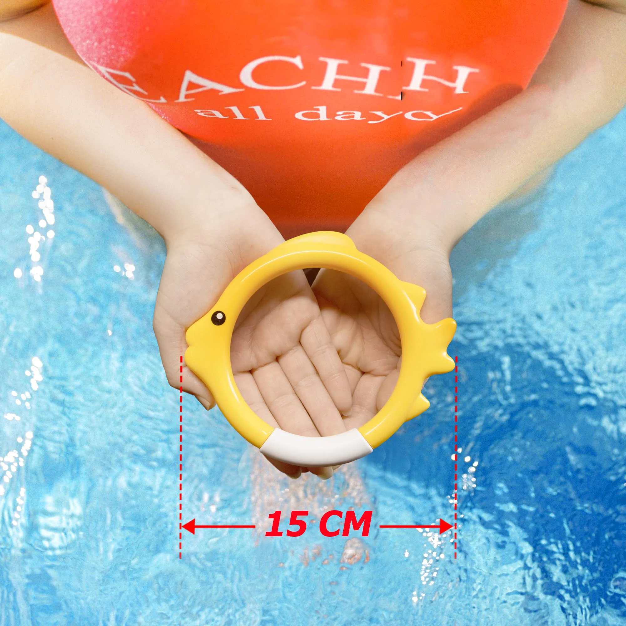 4Pcs Diving Ring Set Colorful Fish Shape Dive Rings Pool Toys Swimming Training Accessories for Toddlers Boys Girls Teens Adult