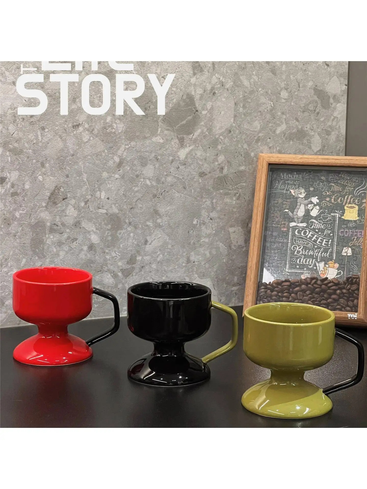 

New Home 100pcs Ceramic Cups Drinking Water Luxury High Aesthetic Value Mugs Ice Cream Cups Durable Household Diningware