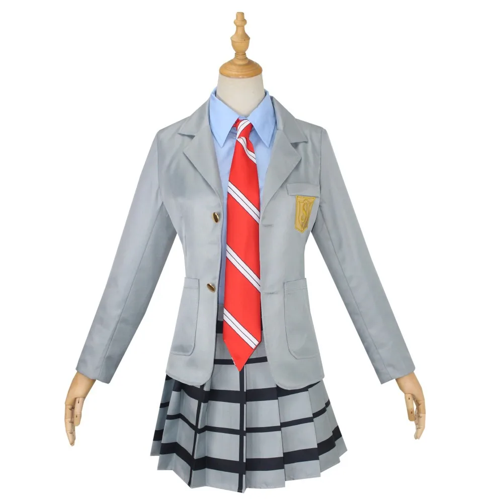 Your Lie in April Miyazono Kaori Cosplay Costumes Arima Kousei Pants Coat Jacket Skirt School Uniform Men Girls Halloween Suit