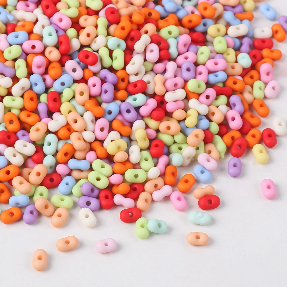 10g Peanut Charm Matte Acrylic Seed Beads DIY Bracelet Necklace Earring Spacer For Jewelry Making Accessories Handmade Sewing