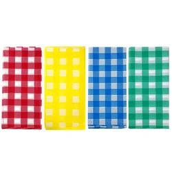 Disposable tablecloth tablecloth thickened red yellow blue green plaid rectangular party party arrangement picnic cloth